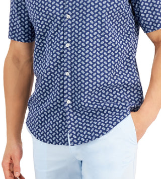 Alfani Men's Geometric PrinT-Shirt Blue Size Small