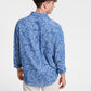 Sun + Stone Men's Paisley Long Sleeve Button up Shirt Blue Size Medium