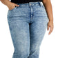 Style & Co Women's Roll Cuff Capri Pants Blue Size 14W