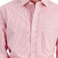 Club Room Men's Regular Fit Cotton Stripe Dress Shirt Red