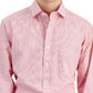 Club Room Men's Regular Fit Cotton Stripe Dress Shirt Red
