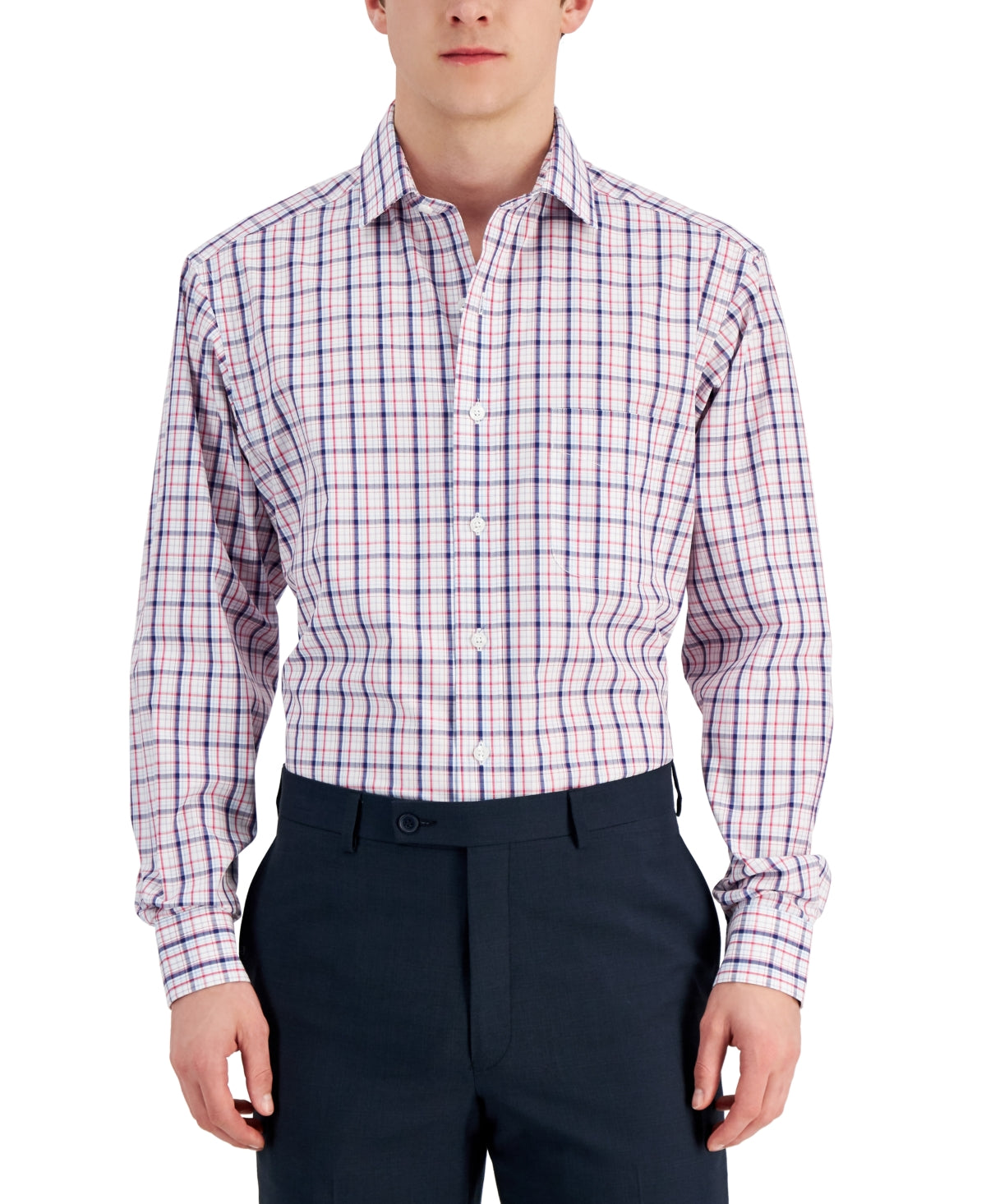 Club Room Men's Regular Fit Cotton Dress Shirt Red Size 15.5X32X33