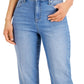 Style & Co Women's High Rise Straight Crop Jeans Blue Size 8Petite