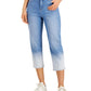 Style & Co Women's High Rise Straight Crop Jeans Blue Size 8Petite