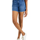 Style & Co Women's Distressed Frayed-Hem Shorts Blue Size 4