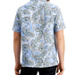 Club Room Men's Regular Fit Paisley Print Camp Shirt Blue Size Large