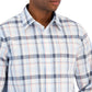 Club Room Men's Regular Fit Plaid Poplin Shirt White Size Large