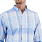 Club Room Men's Spotlight Plaid Shirt Blue Size Medium