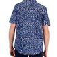 Club Room Men's Floral Print Shirt Blue Size Small