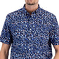 Club Room Men's Floral Print Shirt Blue Size Small
