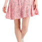 Style & Co Women's Floral Print Flutter Sleeve Dress Pink Size X-Large