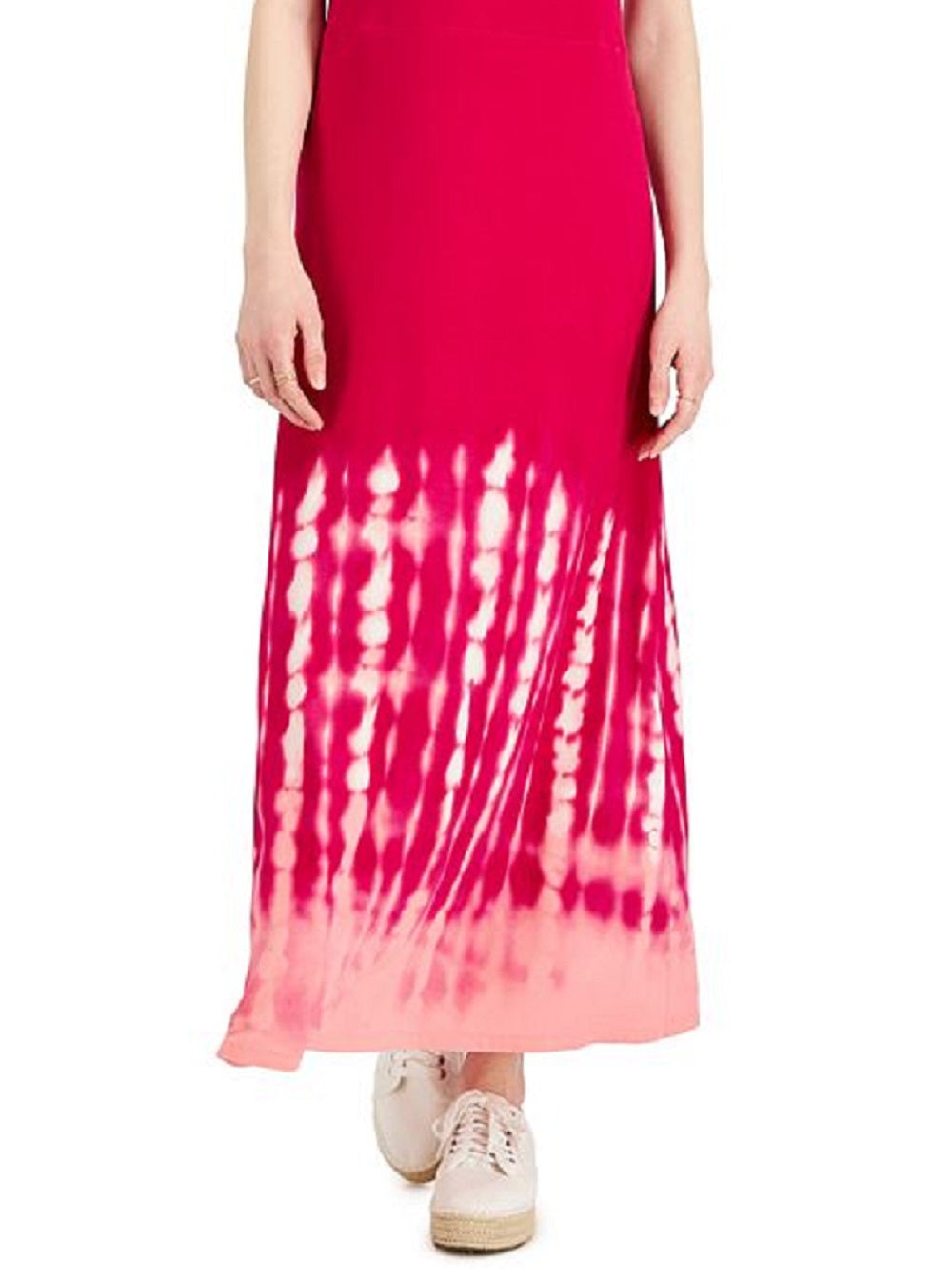 Style & Co Women's Tie Dyed Sleeveless Maxi Dress Pink Size XX-Large