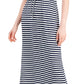 Style & Co Women's Printed Cinch Waist Maxi Dress Blue Size Large