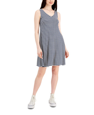 Style & Co Women's Crossback Flip Flop Dress Blue Size X-Large