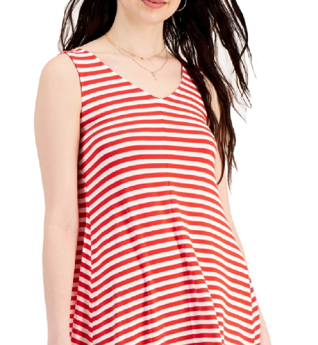 Style & Co Women's Crossback Flip Flop Dress Red Size X-Large