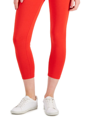 Style & Co Women's High Rise Capri Leggings Red Size X-Large