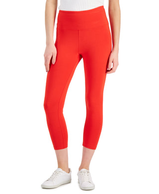 Style & Co Women's High Rise Capri Leggings Red Size X-Large