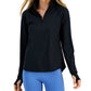 ID Ideology Women's Quarter Zip Jacket Black Size Medium