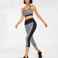 ID Ideology Women's Houndstooth Low Impact Sports Bra Black Size Medium