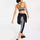 ID Ideology Women's Houndstooth Low Impact Sports Bra Black Size Medium