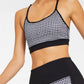ID Ideology Women's Houndstooth Low Impact Sports Bra Black Size Medium