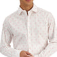 Bar III Men's Slim Fit Flamingo Print Dress Shirt White Size Medium