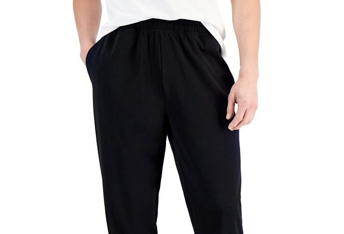ID Ideology Men's Jersey Open Jogger Pants Black Size Large