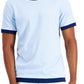 Alfani Men's Ribbed Contrast T-Shirt Blue Size Large