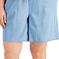 Karen Scott Women's Cotton Gemma Shorts Blue Size X-Large