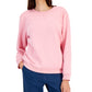 Karen Scott Women's Crew Neck Fleece Sweatshirt Pink Size Medium