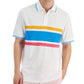Club Room Men's Matthew Sporty Stripe Polo Shirt White Size XX-Large