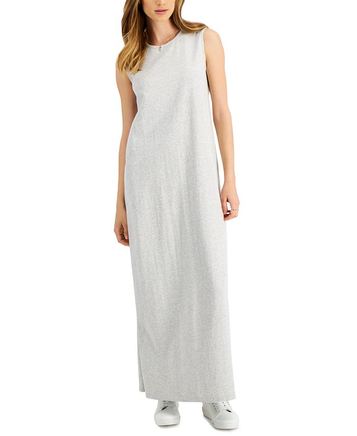 Style & Co Women's Heather Muscle Tank Dress Gray Size XL