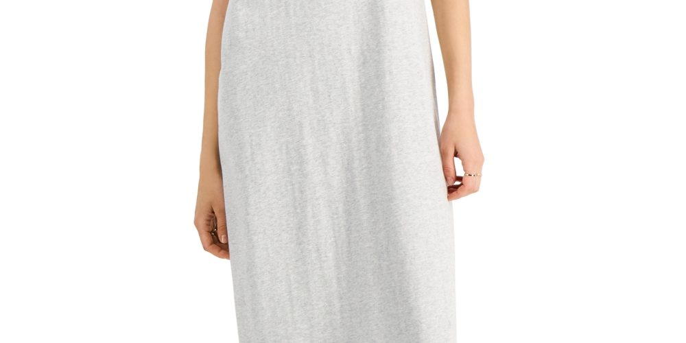 Style & Co Women's Heather Muscle Tank Dress Gray Size XL