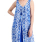 JM Collection Women's Printed Chiffon Overlay Maxi Dress Blue Size Medium