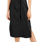 INC International Concepts Women's Side Slit Slip Dress Black Size X-Large