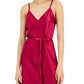 INC International Concepts Women's Side Slit Slip Dress Pink Size X-Small