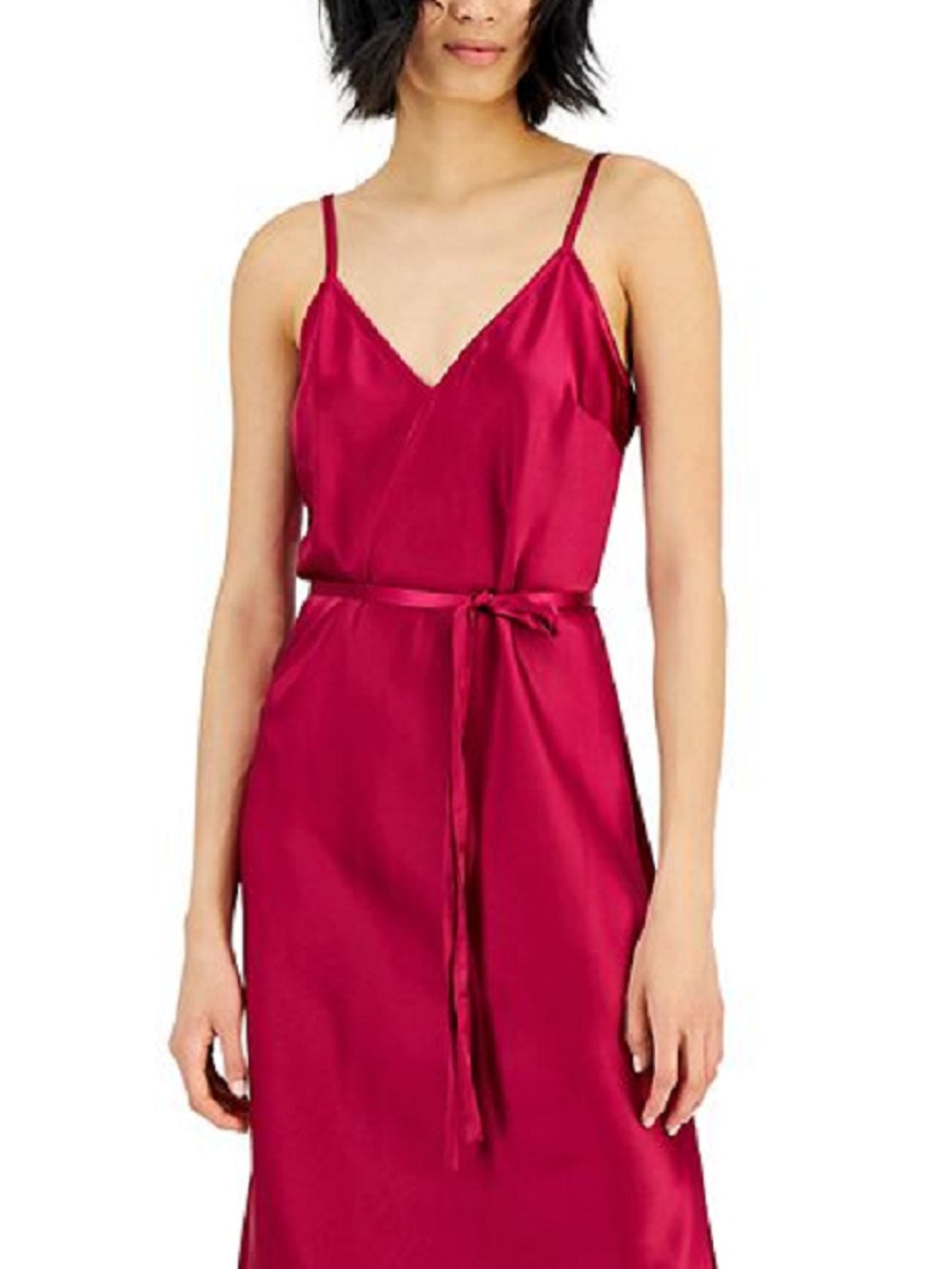INC International Concepts Women's Side Slit Slip Dress Pink Size X-Small