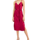 INC International Concepts Women's Side Slit Slip Dress Pink Size X-Large