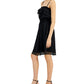 INC International Concepts Women's Clip Dot Ruffled Dress Black Size Small