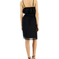 INC International Concepts Women's Clip Dot Ruffled Dress Black Size Medium
