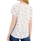 Style & Co Women's Star Print Cotton T-Shirt White Size Petite Small