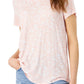 Style & Co Women's Printed Drapey T-Shirt Pink Size Medium