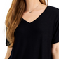 Style & Co Women's Drapey V-Neck T-Shirt Size S