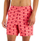 Club Room Men's Beach To Boardwalk Turtle Print Swim Shorts Pink Size X-Large