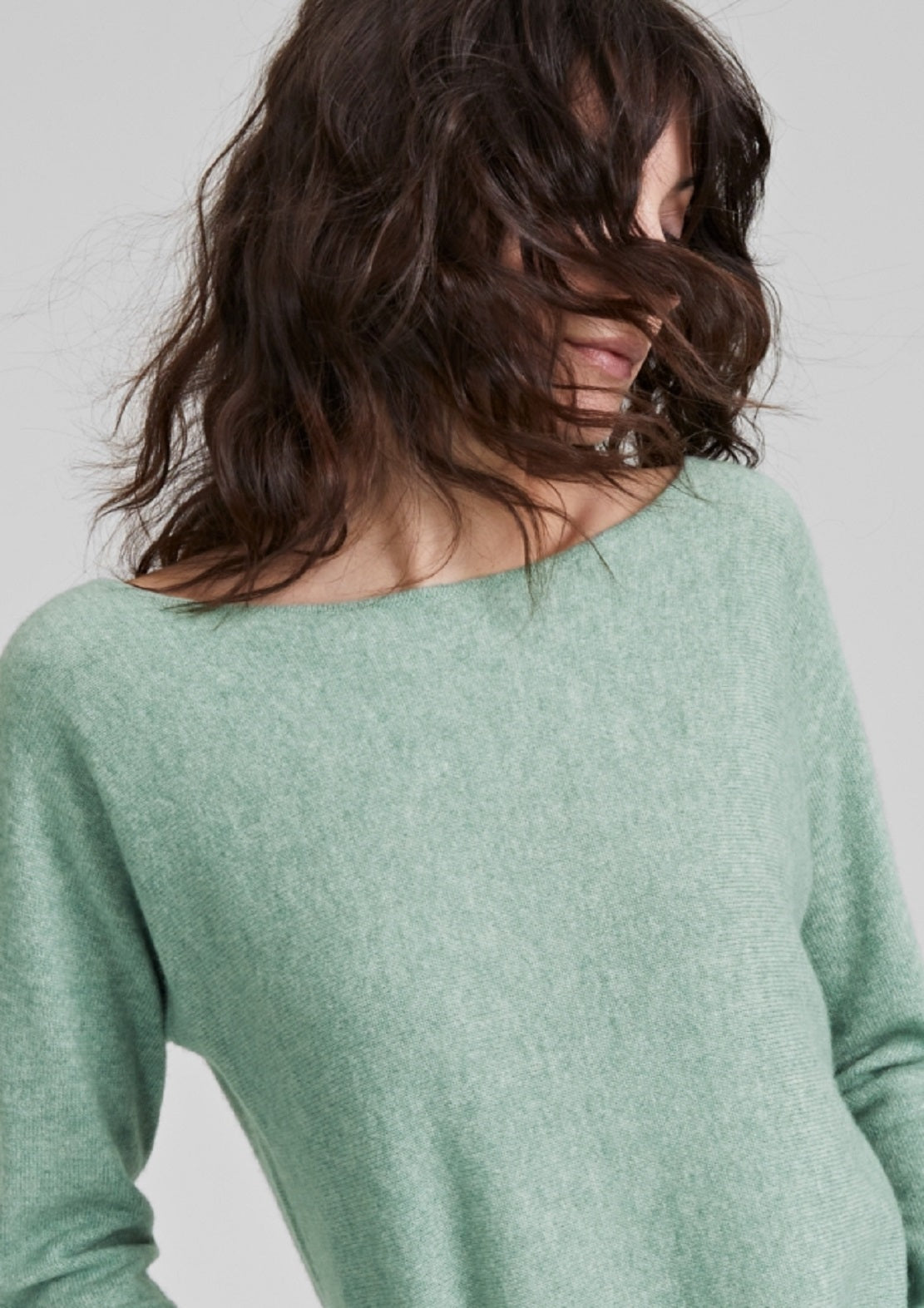 Charter Club Women's 100% Cashmere Shirttail Sweater Green Size X-Small