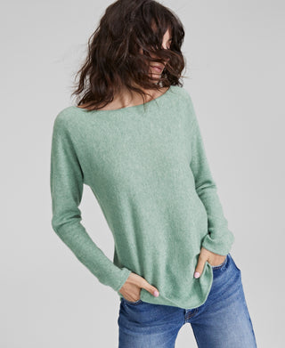 Charter Club Women's 100% Cashmere Shirttail Sweater Green Size X-Small