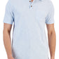 Club Room Men's Marled Stripe Polo Blue Size Large