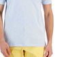 Club Room Men's Marled Stripe Polo Blue Size X-Large