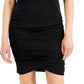 INC International Concepts Women's Ruched Mini Dress Black Size Large