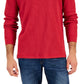 Club Room Men's Thermal Henley Shirt Red Size XX-Large